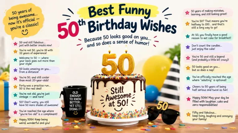 Best 50th Birthday Wishes