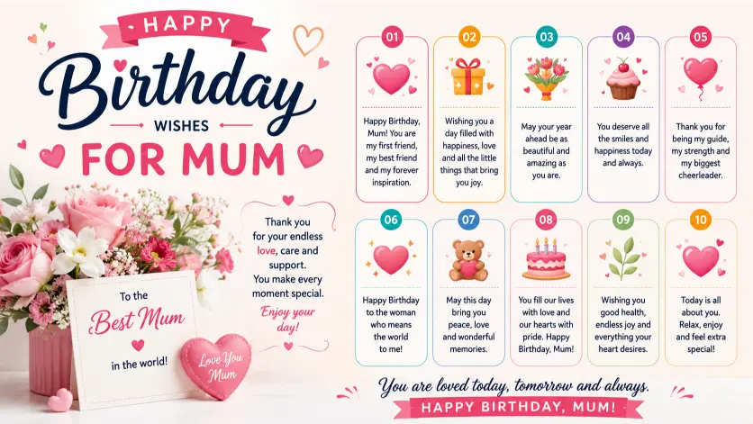 Birthday Wishes for Mum