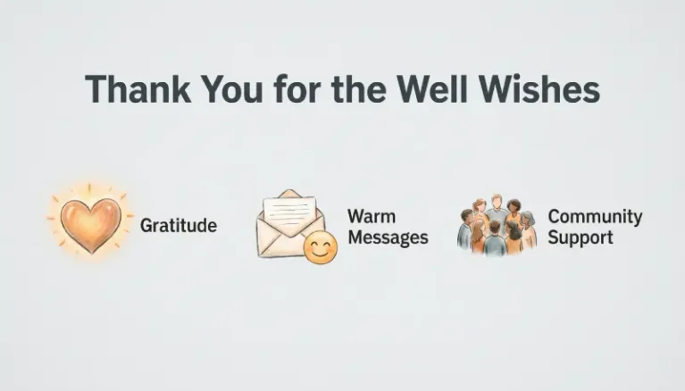 Thank You for the Well Wishes