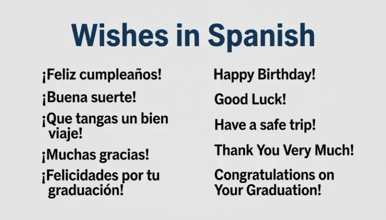 Wishes in Spanish