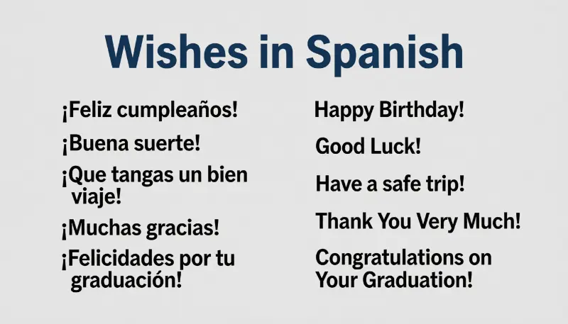 Wishes in Spanish